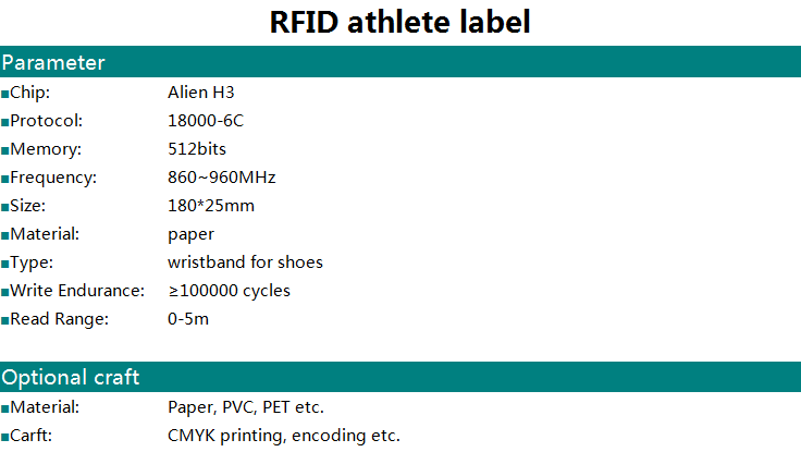 uhf passive rfid for sporter